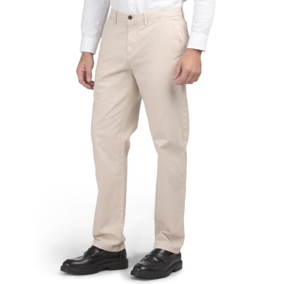 NICKEL & IRON Tan Soft Peached Sateen Twill Pants - Picture 1 of 2